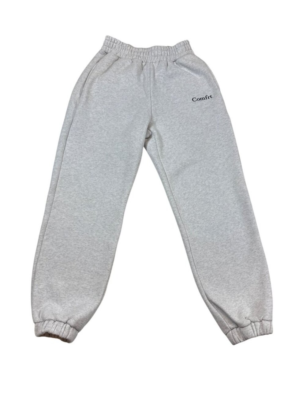 Comfrt Small Gray Jogger Sweatpants Elastic Waistband Fleece-Lined (G861)